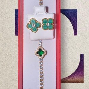 Green and Gold Clover Set